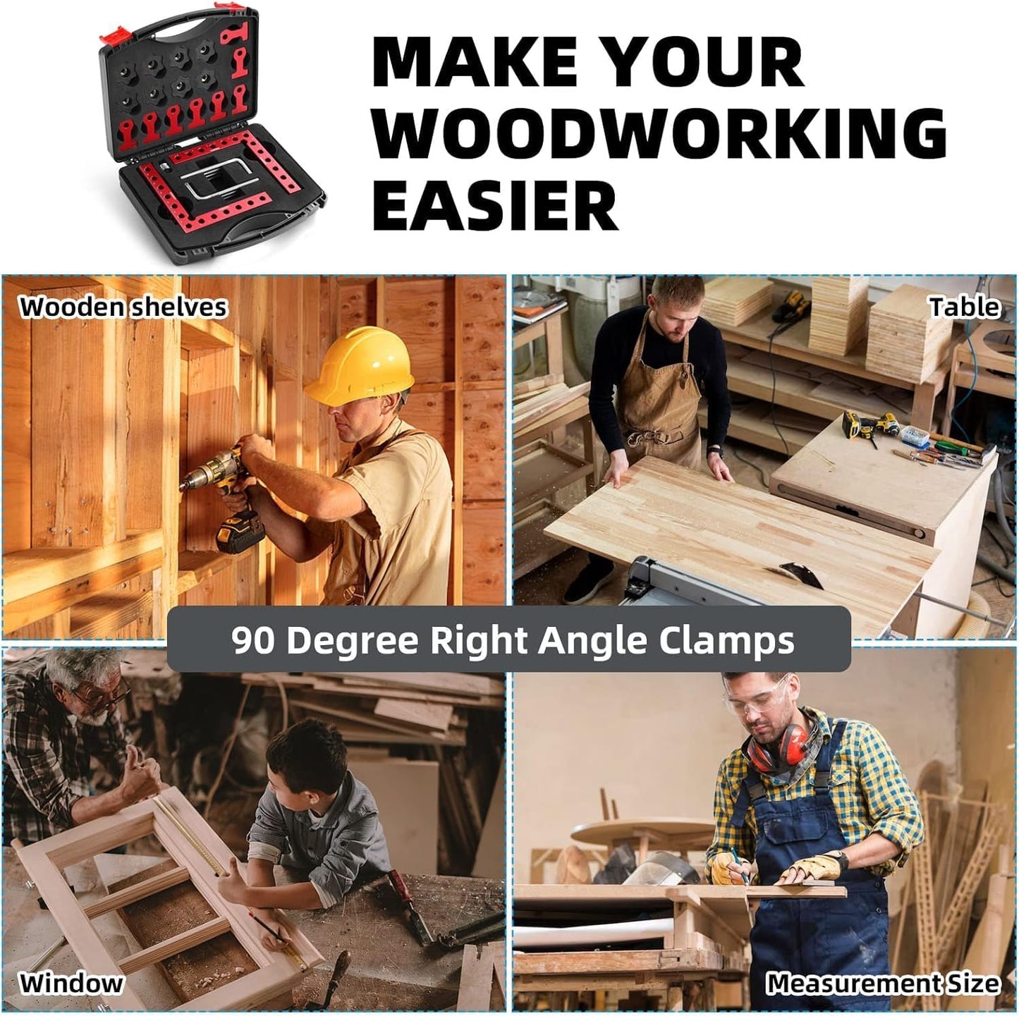 ⏰Last Day Promotion 49% 🔥 90 Degree Positioning Squares Right Angle Clamps(3 Pack)