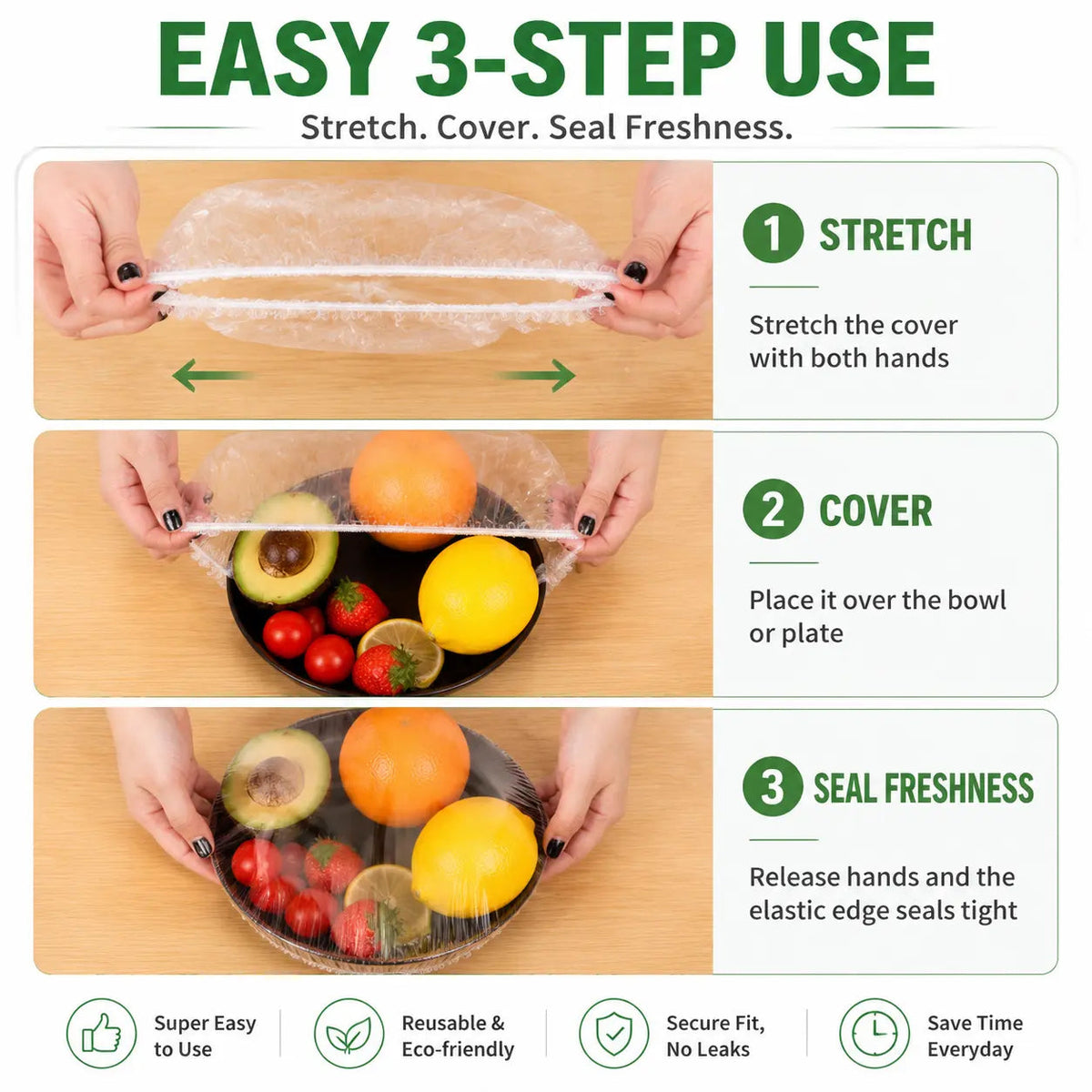 🔥🔥100PCS Disposable Stretch Food Covers for Bowls & Plates