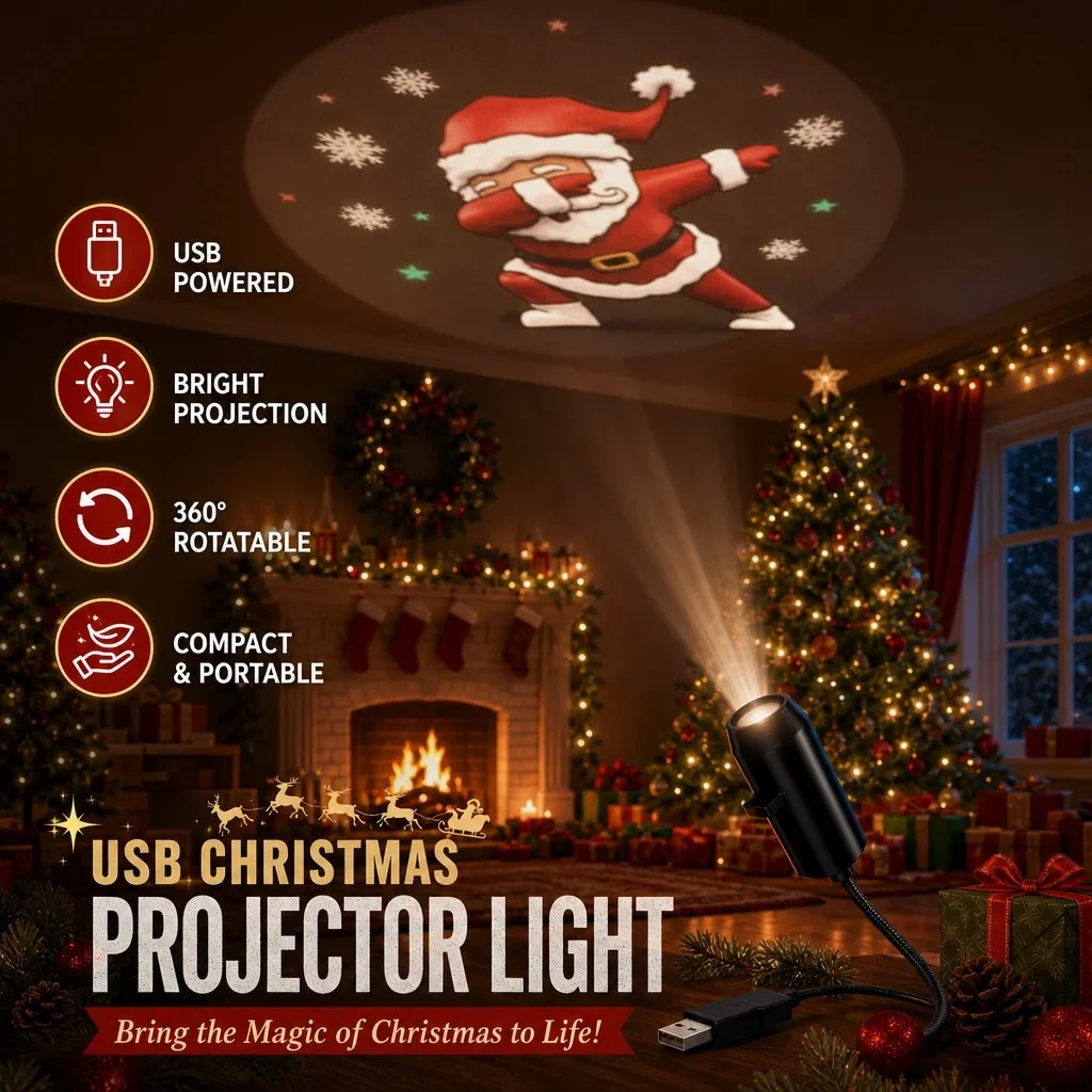 🎃🎄 Plug-and-Play HD Christmas/Halloween/Starry Sky Projector