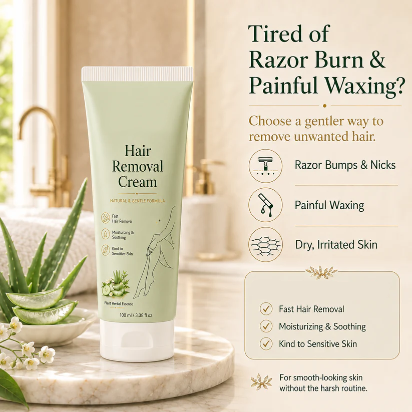 LAST DAY -BUY 1 GET 1 FREE🤩  Ahlwo Painless Depilatory Cream – No Razor Bumps, No Harsh Odor