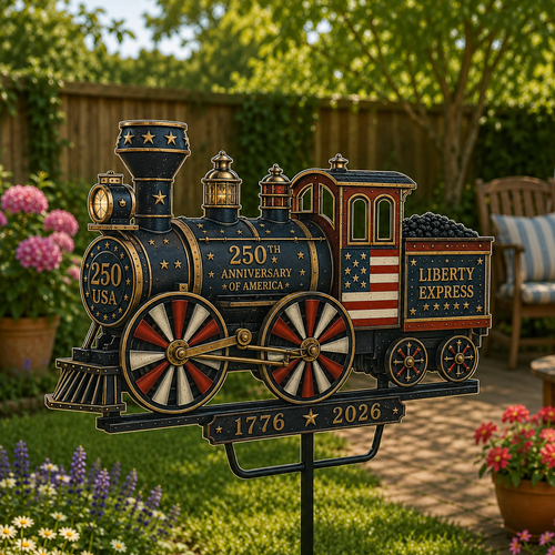 🔥 Selling Fast! 🇺🇸 250th Anniversary Liberty Express Train Wind Spinner – Free Shipping