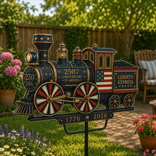 🔥 Selling Fast! 🇺🇸 250th Anniversary Liberty Express Train Wind Spinner – Free Shipping
