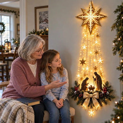 ✝️ Bethlehem Star of FaithTM – Lighted Nativity Wall Decor