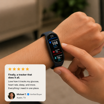🏆 2026 Pryxo™ M9 Non-Invasive Smart Band 📈12 health reports - No-Prick