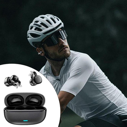 🎧2026 New Clip-On Open-Ear Headphones – Wireless Bluetooth Earbuds with AI Noise Cancelling, Rhinestone Decor & Water Resistant