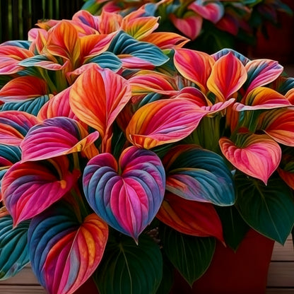 ⏰Last Day Promotion 40% 🌈🔥 Limited Edition Rainbow Flame Hostas -Rare Multicolor Foliage, Exclusive to Our Store 🌸