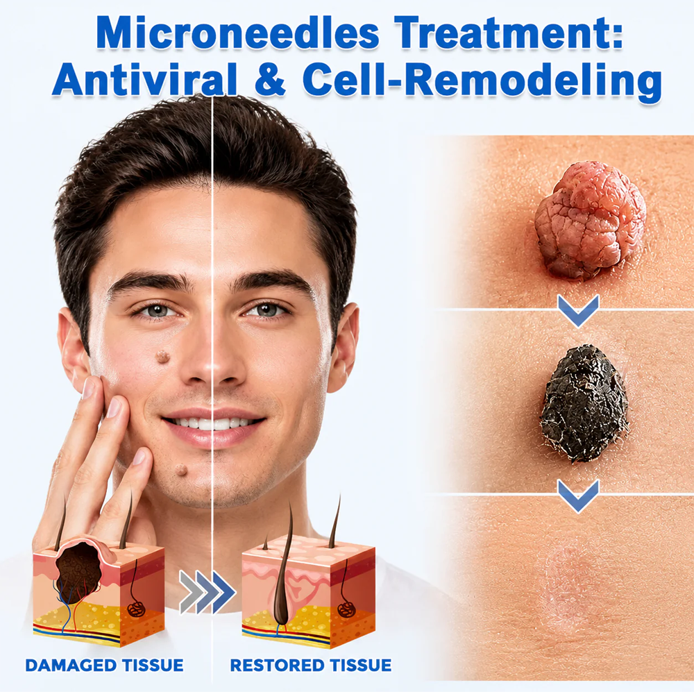 🎉🎉𝐇𝐢𝐬𝐤𝐢𝐧® 2-in-1 Microneedle & Hydrocolloid Patch | Removes raised moles, acne, flat warts, and skin tags | Helps improve wrinkles, scars, and blemishes | Invisible patches for face and body