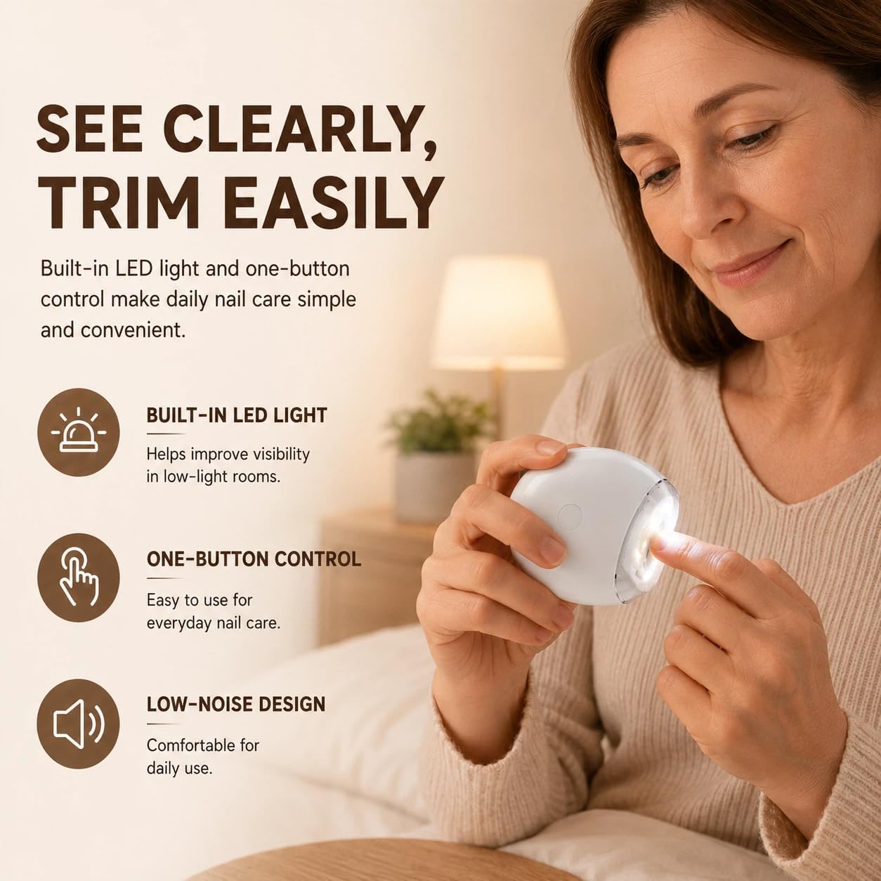 Electric Automatic Nail Clipper & Trimmer