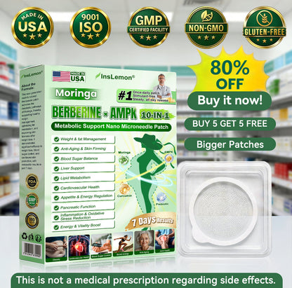 𝐅𝐃𝐀 𝐑𝐞𝐠𝐢𝐬𝐭𝐞𝐫𝐞𝐝 & 𝐆𝐌𝐏 𝐂𝐞𝐫𝐭𝐢𝐟𝐢𝐞𝐝🎐𝐈𝐧𝐬𝐋𝐞𝐦𝐨𝐧® 𝗠𝗼𝗿𝗶𝗻𝗴𝗮 × 𝗕𝗲𝗿𝗯𝗲𝗿𝗶𝗻𝗲 × 𝗔𝗠𝗣𝗞 𝟭𝟬-𝗶𝗻-𝟭 𝗠𝗲𝘁𝗮𝗯𝗼𝗹𝗶𝗰 𝗦𝘂𝗽𝗽𝗼𝗿𝘁 𝗡𝗮𝗻𝗼 𝗠𝗶𝗰𝗿𝗼𝗻𝗲𝗲𝗱𝗹𝗲 𝗣𝗮𝘁𝗰𝗵🇺🇸(𝐉𝐮𝐬𝐭 𝐨𝐧𝐜𝐞 𝐚 𝐝𝐚𝐲, 𝐯𝐢𝐬𝐢𝐛𝐥𝐞 𝐜𝐡𝐚𝐧𝐠𝐞𝐬 𝐢𝐧 𝟕 𝐝𝐚𝐲𝐬） ✅ 𝐅𝐨𝐫 𝐨𝐛𝐞𝐬𝐢𝐭𝐲, 🅛🅞🅞🅢🅔 🅢🅚🅘🅝,𝐝𝐢𝐚𝐛𝐞𝐭𝐞𝐬, 𝐬𝐥𝐞𝐞𝐩 𝐚𝐩𝐧𝐞𝐚, 𝐣𝐨𝐢𝐧𝐭 𝐢𝐬𝐬𝐮𝐞𝐬, 𝐚𝐧𝐝 𝐦𝐨𝐫𝐞