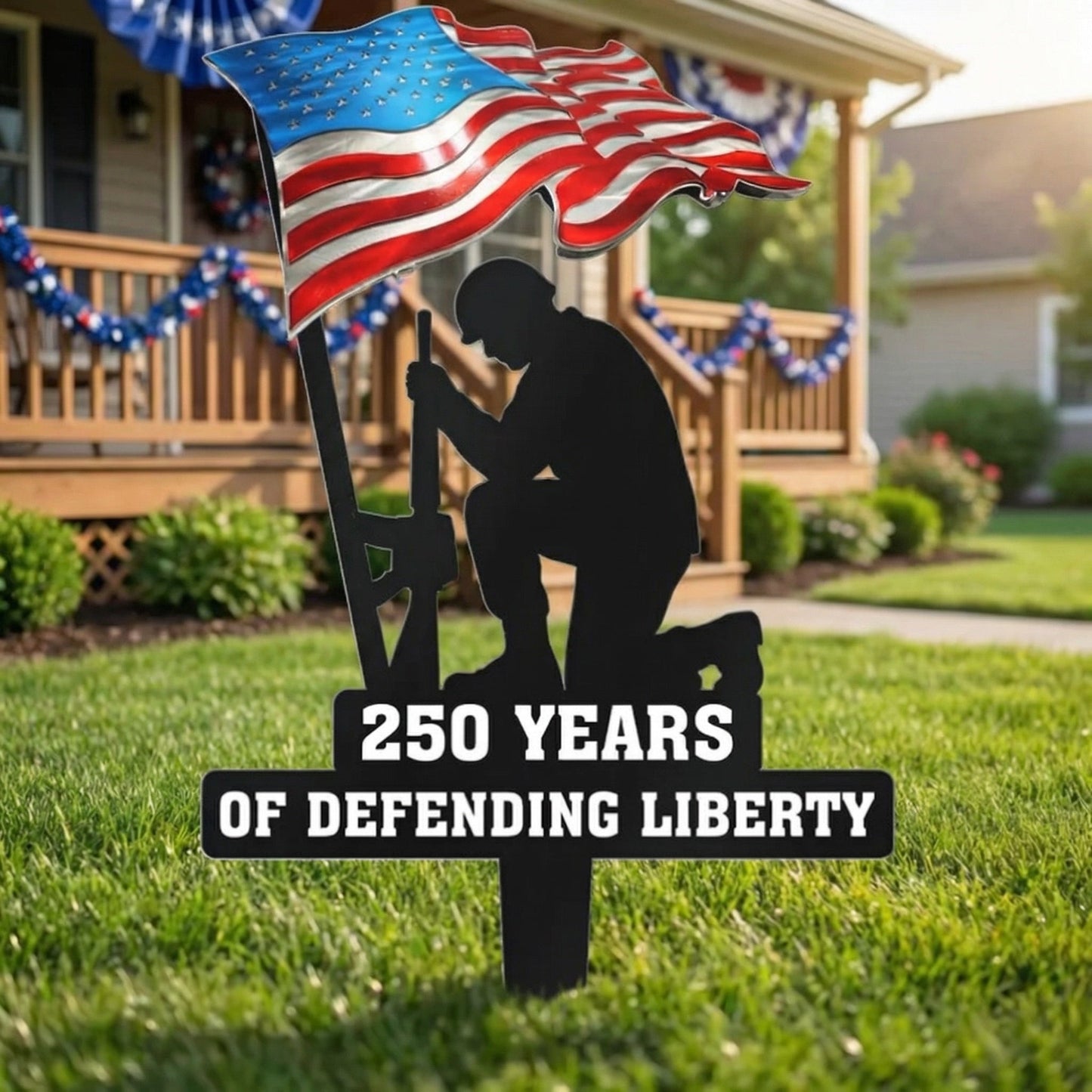 💥🔥 Limited time 57% OFF! First 50 pieces enjoy 57% off! 🔥💥 ✨🇺🇸🗽 Metal Garden Stake – 🎖️ 250 Years of Defending Liberty