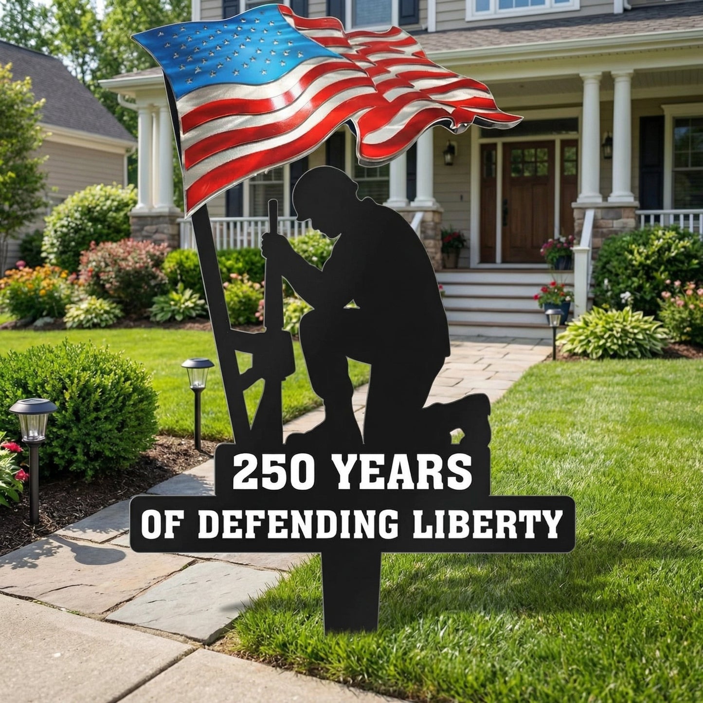 💥🔥 Limited time 57% OFF! First 50 pieces enjoy 57% off! 🔥💥 ✨🇺🇸🗽 Metal Garden Stake – 🎖️ 250 Years of Defending Liberty