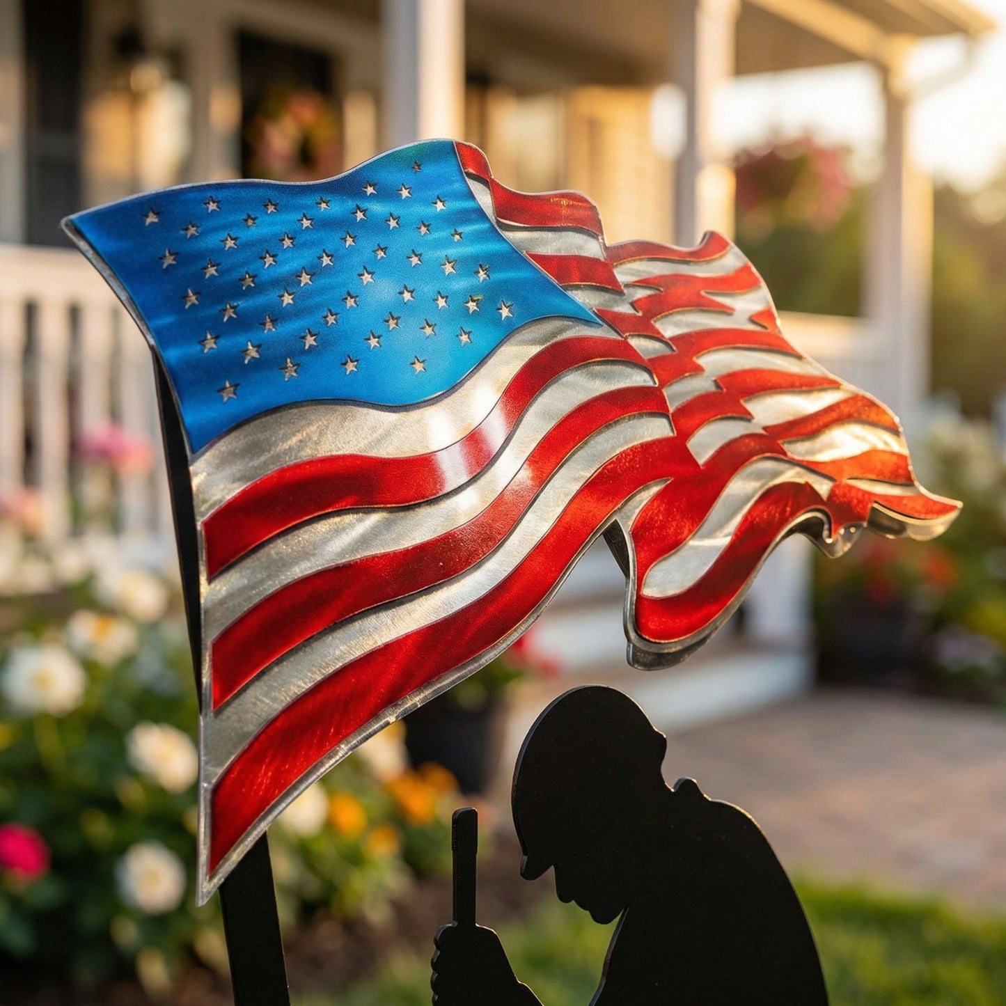 💥🔥 Limited time 57% OFF! First 50 pieces enjoy 57% off! 🔥💥 ✨🇺🇸🗽 Metal Garden Stake – 🎖️ 250 Years of Defending Liberty