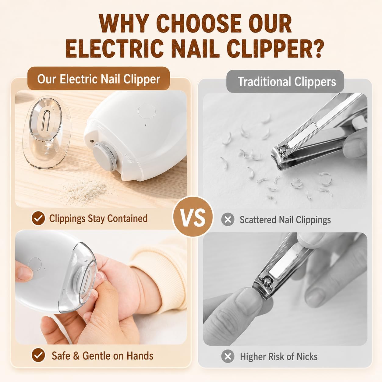 Electric Automatic Nail Clipper & Trimmer