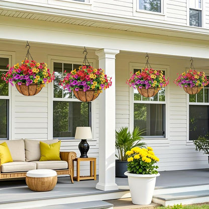 Last Day Promotion! 🔥 Simulated Hanging Flower Basket🌸 No Watering, No Wilting💧—Just a Picture Perfect Home Every Single Day.