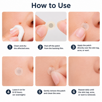 🎉🎉𝐇𝐢𝐬𝐤𝐢𝐧® 2-in-1 Microneedle & Hydrocolloid Patch | Removes raised moles, acne, flat warts, and skin tags | Helps improve wrinkles, scars, and blemishes | Invisible patches for face and body