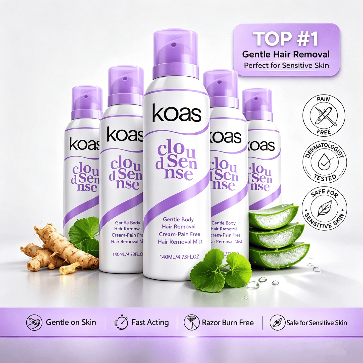 🔥Last Day 49% OFF -  Koas Hair Removal Mousse Hypoallergenic formula 🌿💧
