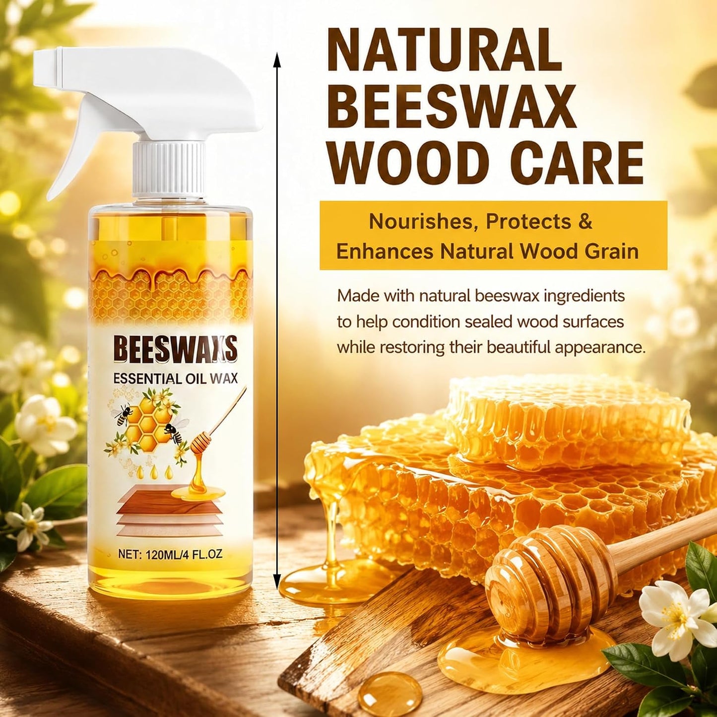 Micro-Molecularized Natural Beeswax Floor Polish Spray (120ml)