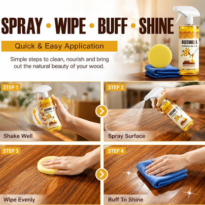 Micro-Molecularized Natural Beeswax Floor Polish Spray (120ml)