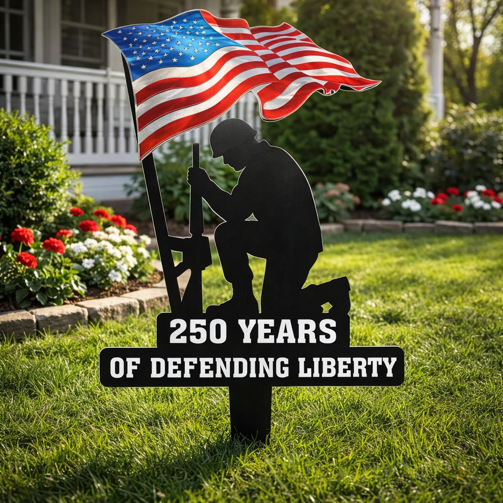 💥🔥 Limited time 57% OFF! First 50 pieces enjoy 57% off! 🔥💥 ✨🇺🇸🗽 Metal Garden Stake – 🎖️ 250 Years of Defending Liberty