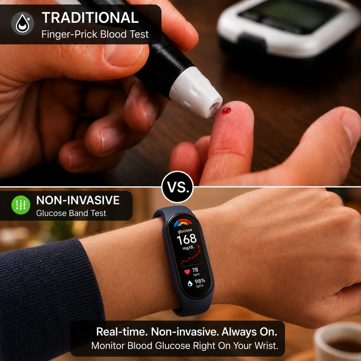 🏆 2026 Pryxo™ M9 Non-Invasive Smart Band 📈12 health reports - No-Prick