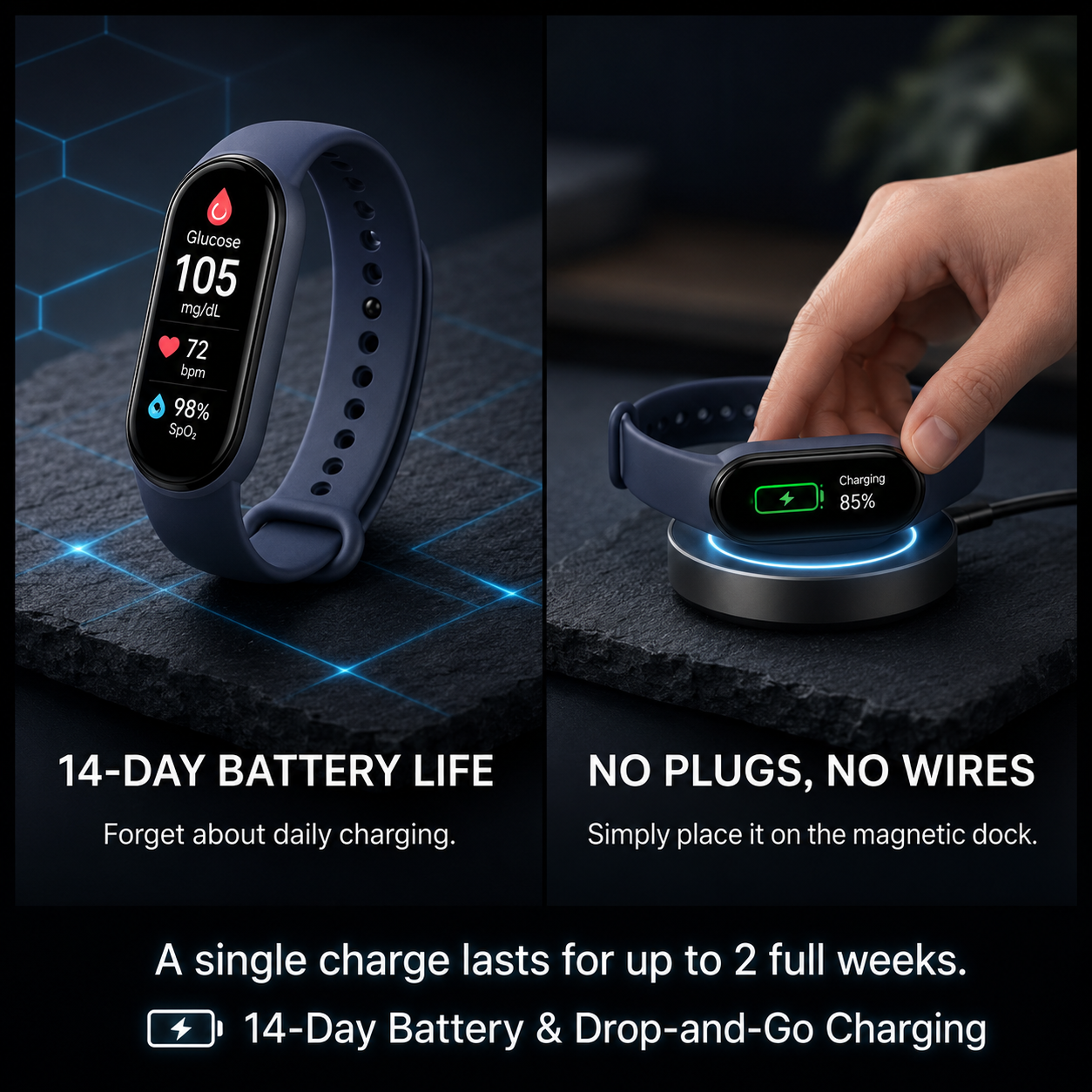 🏆 2026 Pryxo™ M9 Non-Invasive Smart Band 📈12 health reports - No-Prick