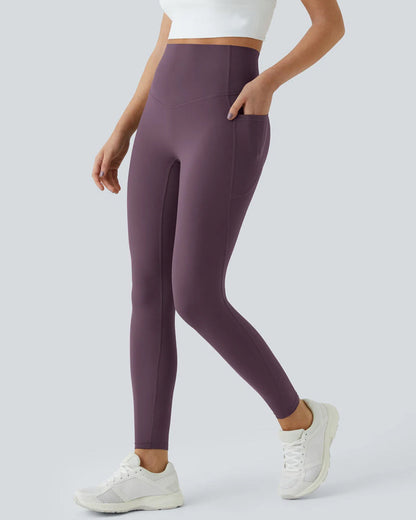 Butt Lifting Tummy Control Side Pocket High Waisted Shaping Training Leggings