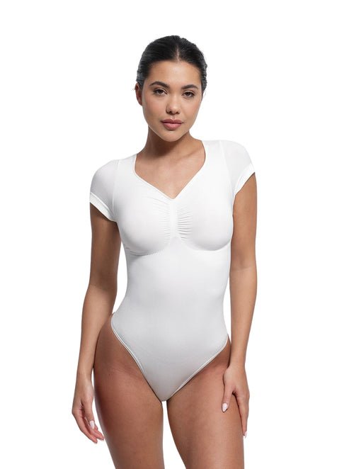 V-Neck Sculpting Tee Bodysuit