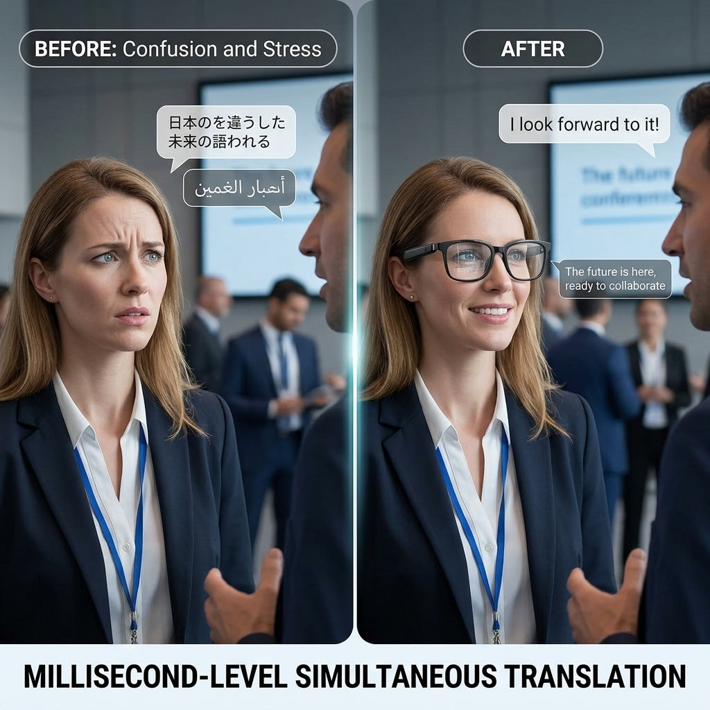All-weather on-body AI assistant, real-time multilingual simultaneous translation, seamless cross-border communication, all-round AI recognition for everything, on-body professional recorder, hands-free calls, music playback