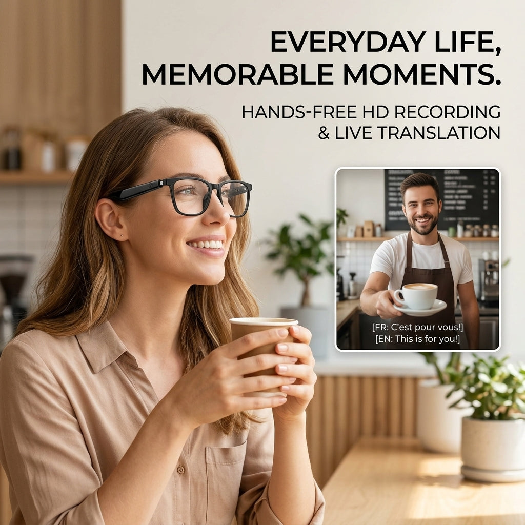 All-weather on-body AI assistant, real-time multilingual simultaneous translation, seamless cross-border communication, all-round AI recognition for everything, on-body professional recorder, hands-free calls, music playback