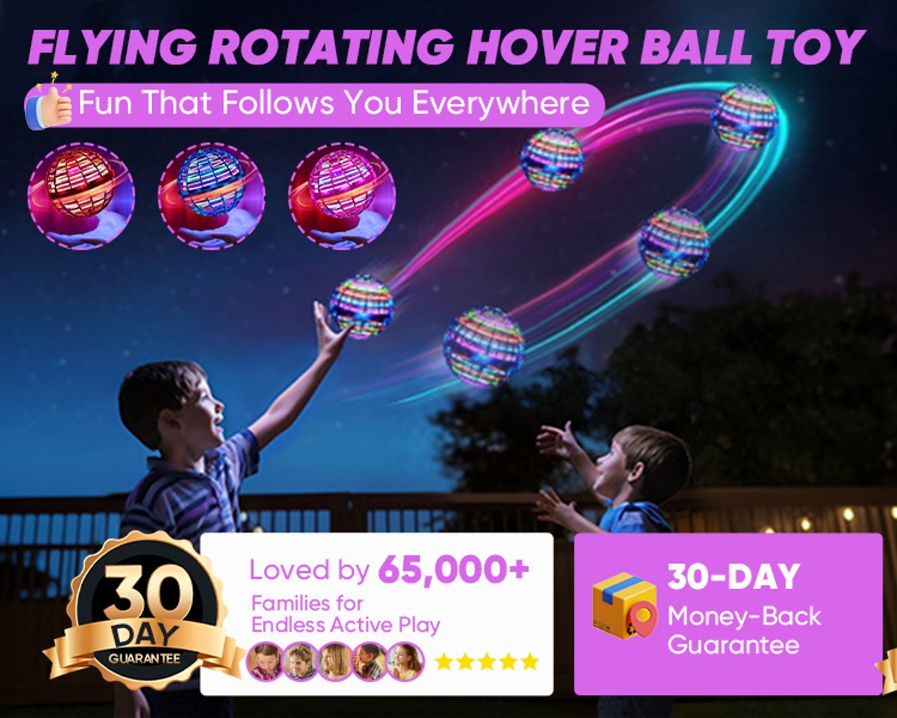 FLYING ROTATING HOVER BALL TOY