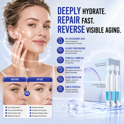 💧💧 30 Vials of Liquid Glass Skin Deeply Hydrate. Repair Fast. Reverse Visible Aging.