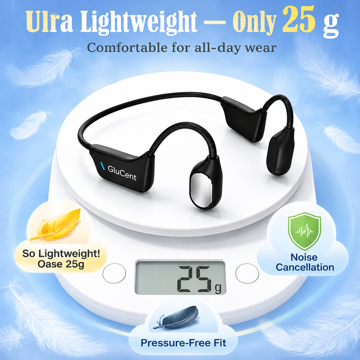 Ultra Lightweight Only 25g For All Day Wear