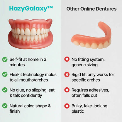 ✅🦷 HazyGalaxy™ Custom-Fit Dentures ⏰ ENDS TODAY 70% OFF | Smile with Confidence