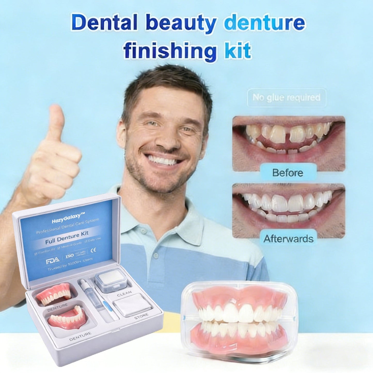 ✅🦷 HazyGalaxy™ Custom-Fit Dentures ⏰ ENDS TODAY 70% OFF | Smile with Confidence