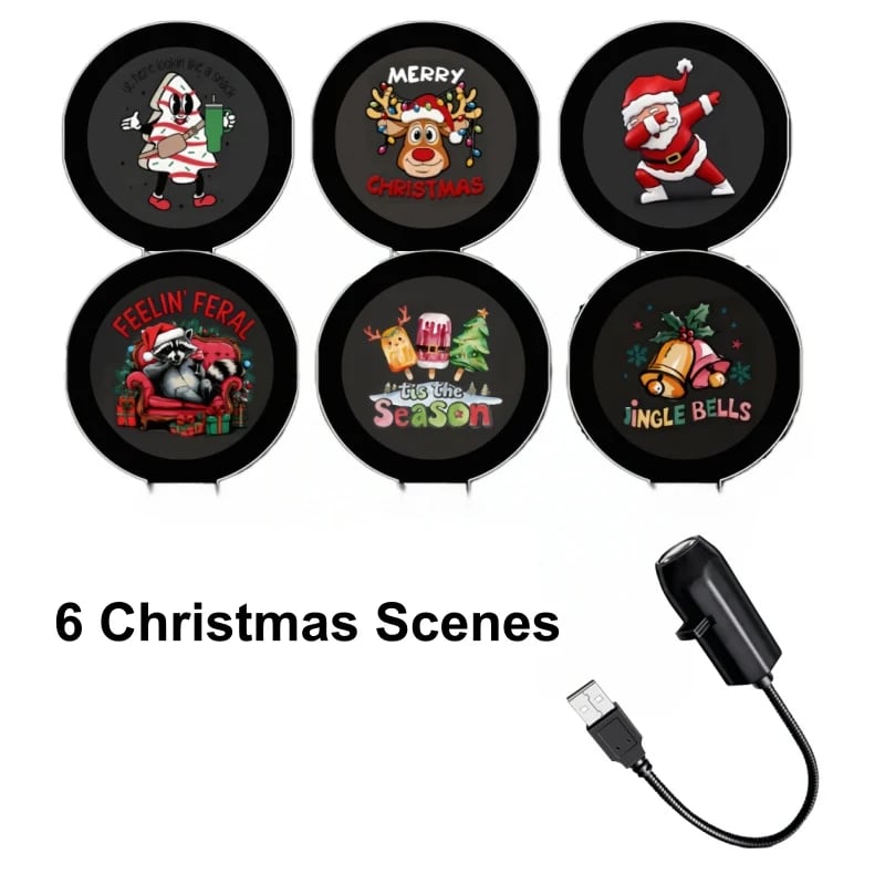🎃🎄 Plug-and-Play HD Christmas/Halloween/Starry Sky Projector