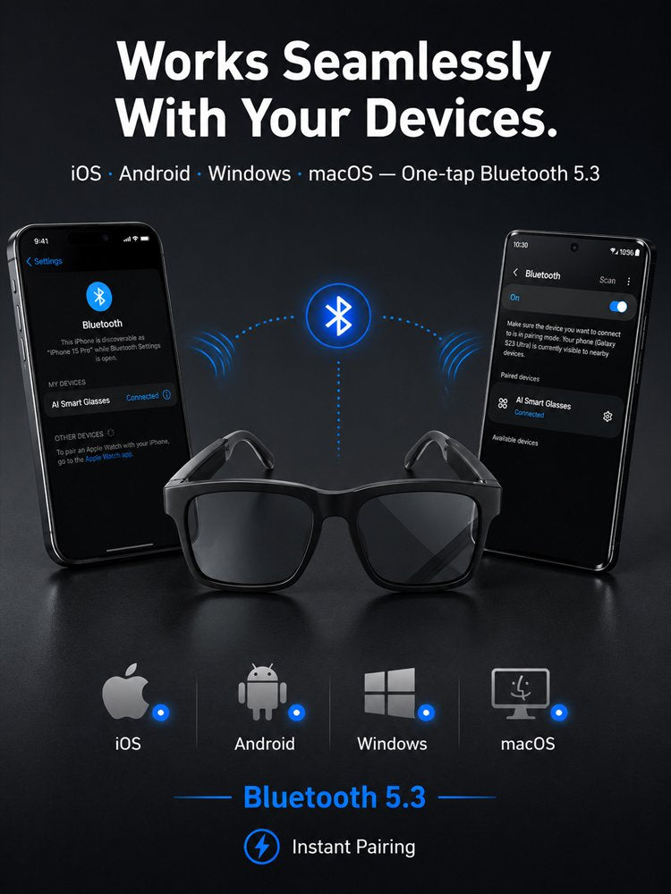 AI Smart Bluetooth Glasses