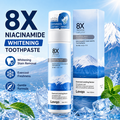 Lovqo™ 8X Niacinamide Foaming Whitening Toothpaste