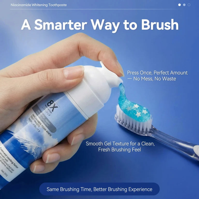 Lovqo™ 8X Niacinamide Foaming Whitening Toothpaste