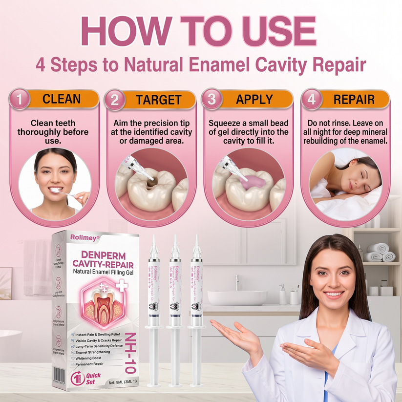 Rolimey® Natural Enamel Restoration Gel – Cavity & Micro-Crack Repair
