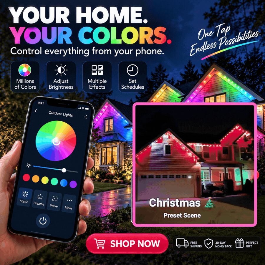 🎅Early Christmas 49%OFF - SmartRainbow LED Permanent Outdoor Light- Smartlight🎁