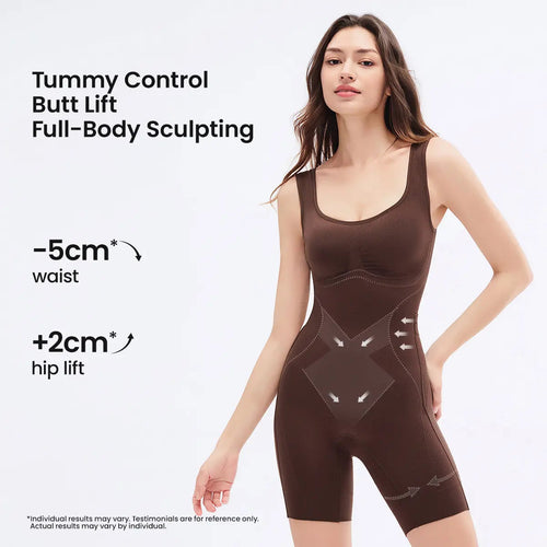 Tummy Control Butt Lifter Faja Bodysuit, Back Support Scrunch Back Open Design🧘
