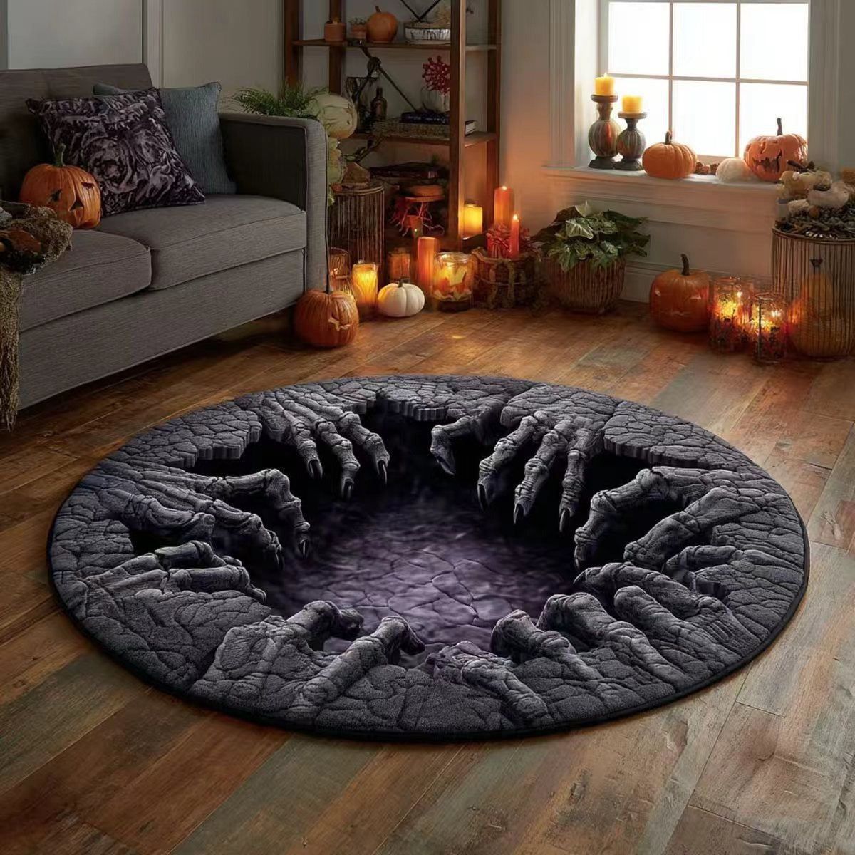 🔥Last Day 50% OFF🔥Spooky 3D Halloween Illusion Rug 🎃🕷️