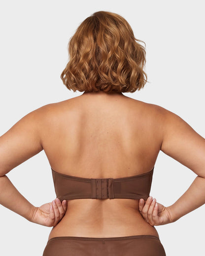 Strapless Mesh Underwire Balconette Bra