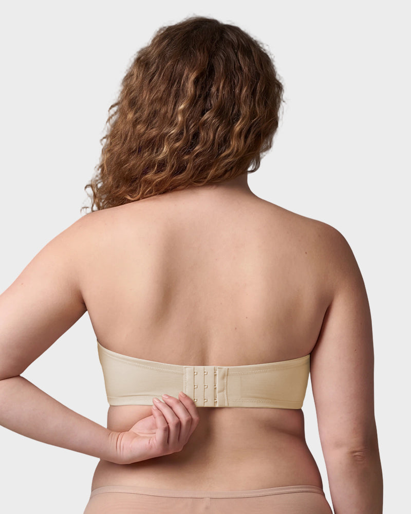 Strapless Mesh Underwire Balconette Bra