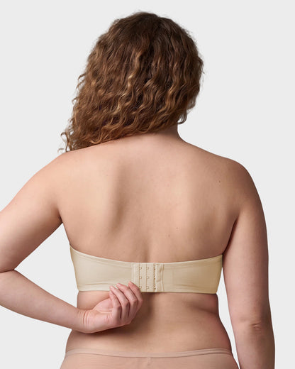 Strapless Mesh Underwire Balconette Bra