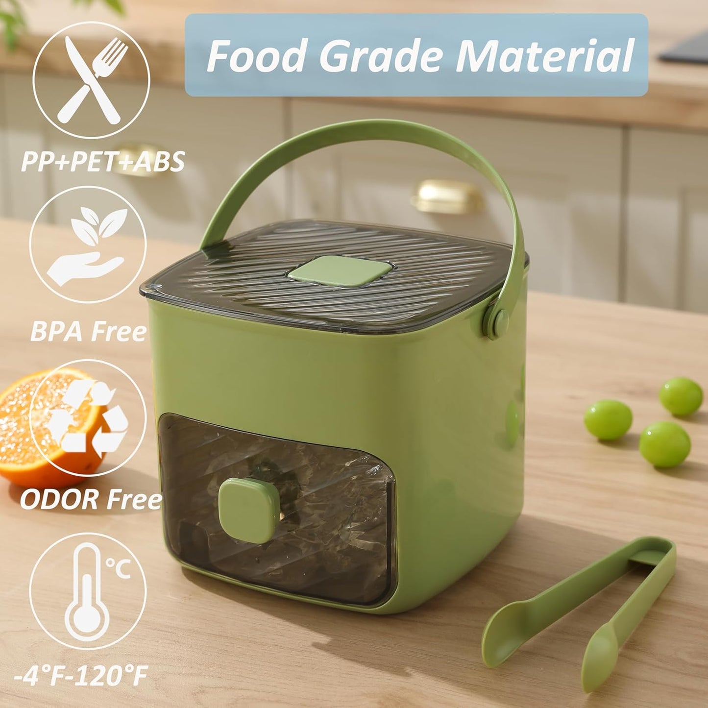 🧊❄️Ice Cube Tray with Lid and Bin – Make Ice-Making Simple