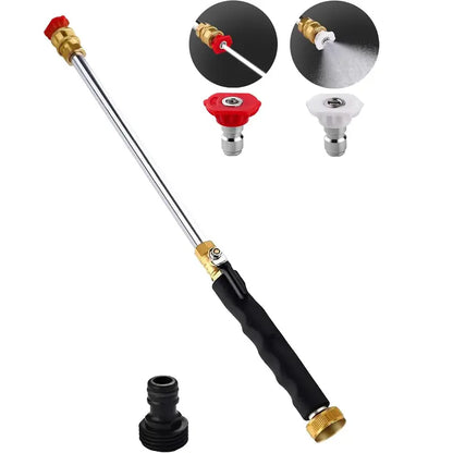 Jet Nozzle Power Washer for Garden Hose, Includes 2 High-Pressure Nozzles and Quick Connectors