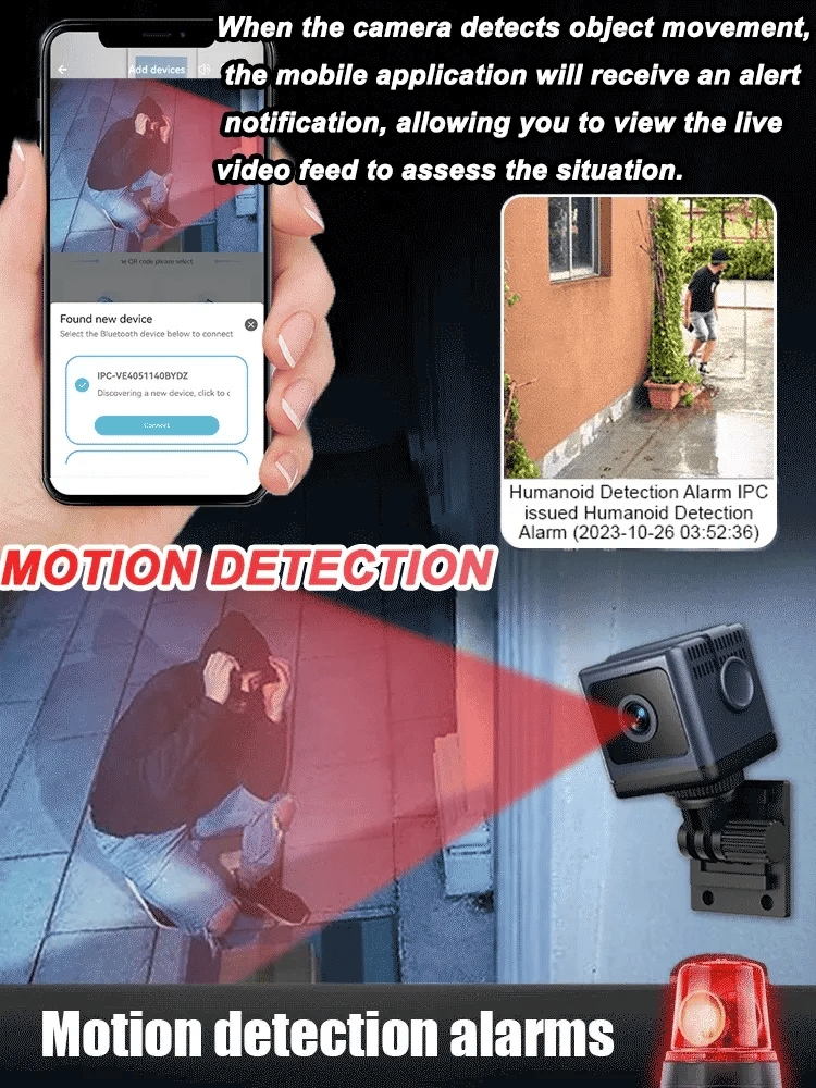 W03 Smart WiFi Security Camera – 1080P HD, Night Vision, Motion Detection, Low Power