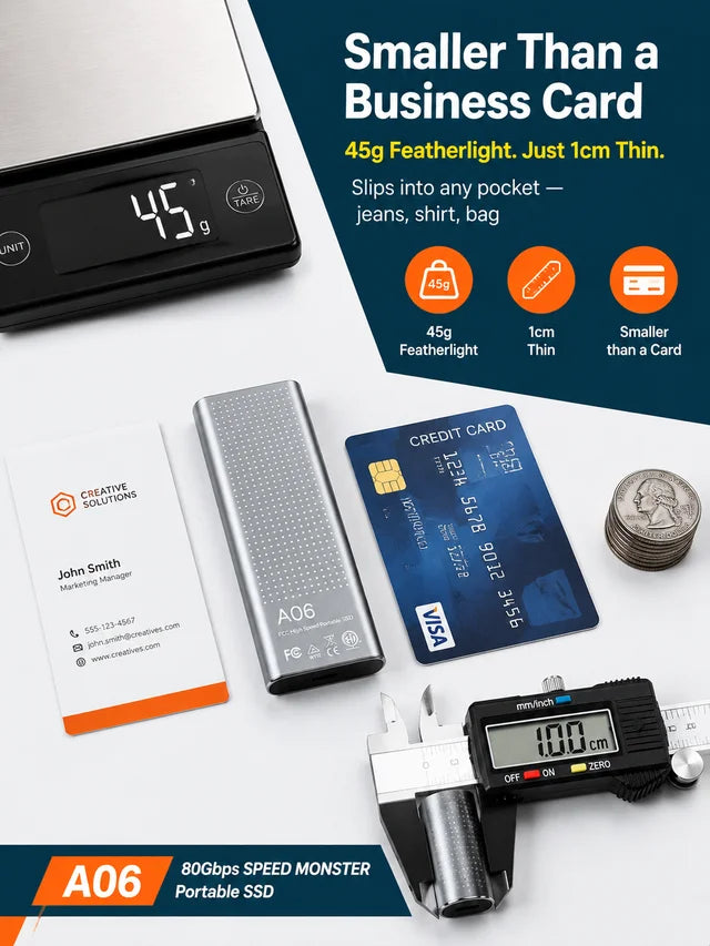Portable high-speed and large-capacity solid-state drive