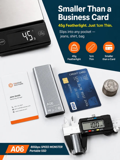 Portable high-speed and large-capacity solid-state drive